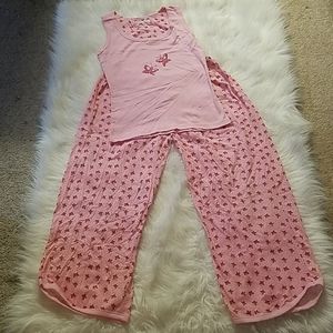 PINK BUTTERFLY PAJAMA SET